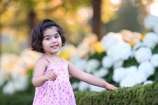 Girl In Flower Garden Royalty Free Stock Photos Girl In Flower Garden Royalty Free Stock Photos