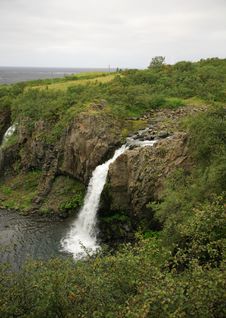 View Of Magnustafoss Waterfall Stock Image View Of Magnustafoss Waterfall Stock Image