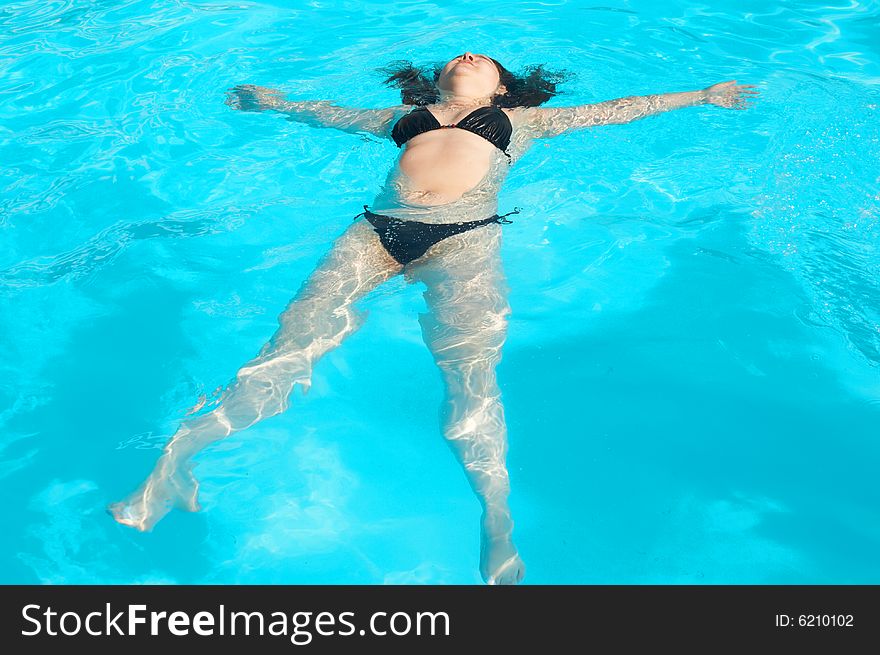 Girl In Water Relaxing