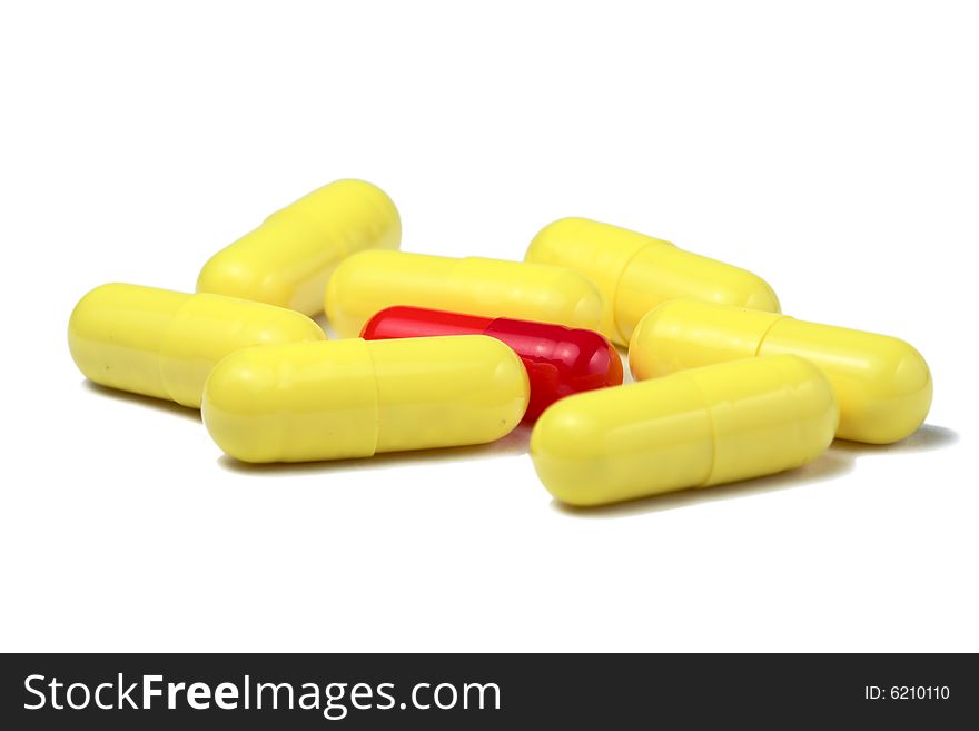 Colorful Pills Isolated