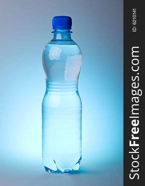 Pure water in a plastic bottle. Pure water in a plastic bottle