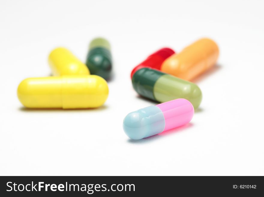 Colorful Pills Isolated