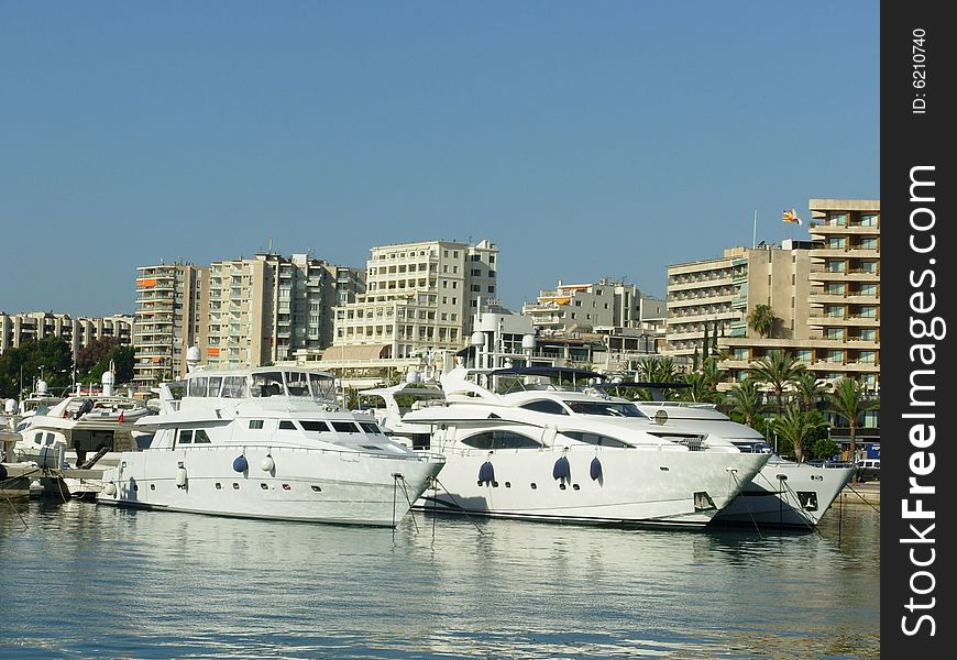 Yachts in the harbour of Palma de Mallorca