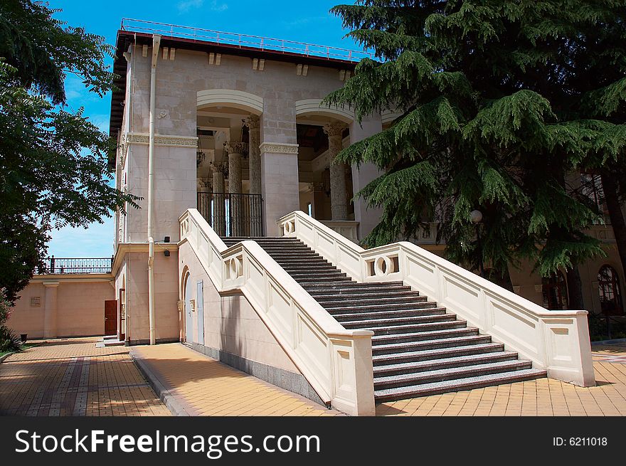 Entrance in river port in Sochi