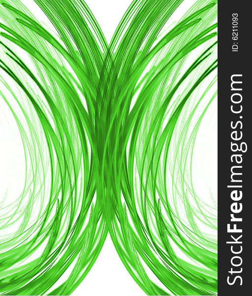 Artistic green fractal on a white background. Artistic green fractal on a white background.