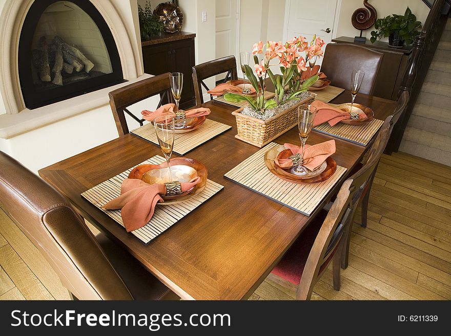 Festive dining table with luxurious tableware and decor. Festive dining table with luxurious tableware and decor.