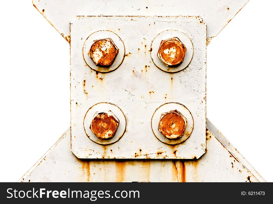 Steel panel with four bolts