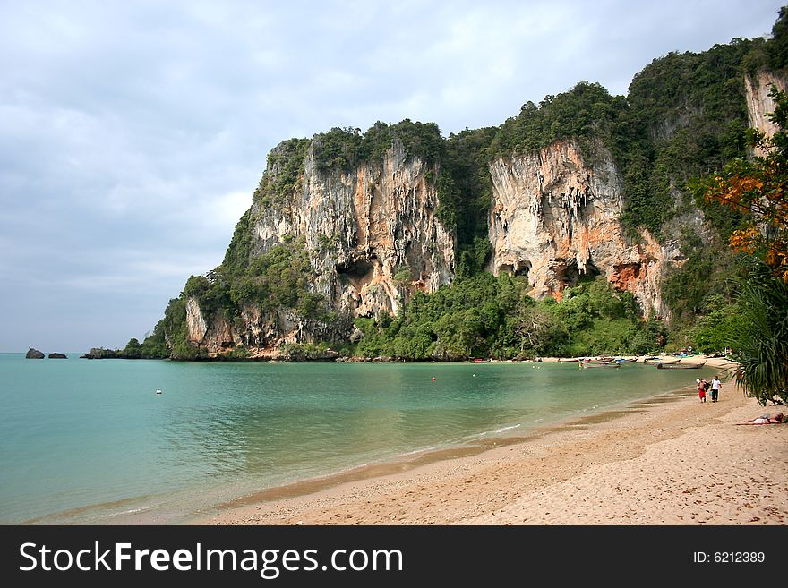A beach in southern Thailand. A beach in southern Thailand