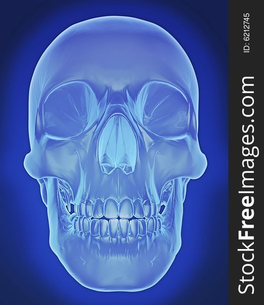 3d concept illustrations human skull. 3d concept illustrations human skull