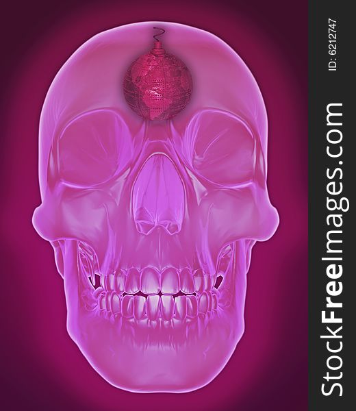 3d concept illustrations of skull. 3d concept illustrations of skull