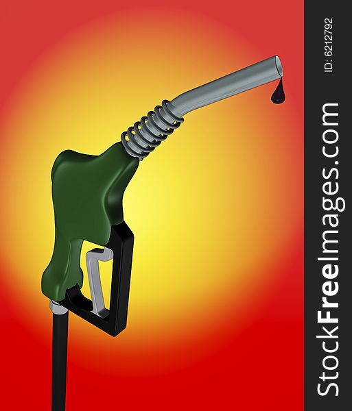 3d concept illustrations gas nozzle. 3d concept illustrations gas nozzle