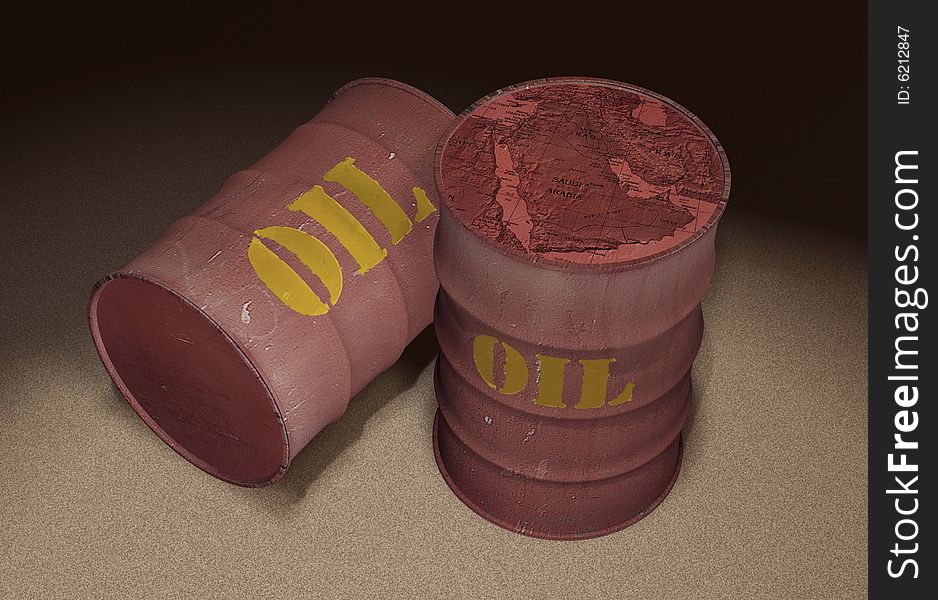 Oil Barrels 3d