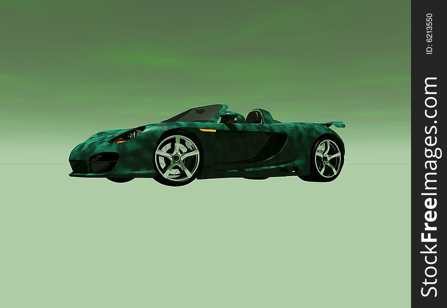3d render of sports car