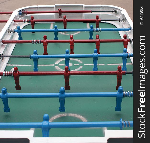 A nice table football set for kids