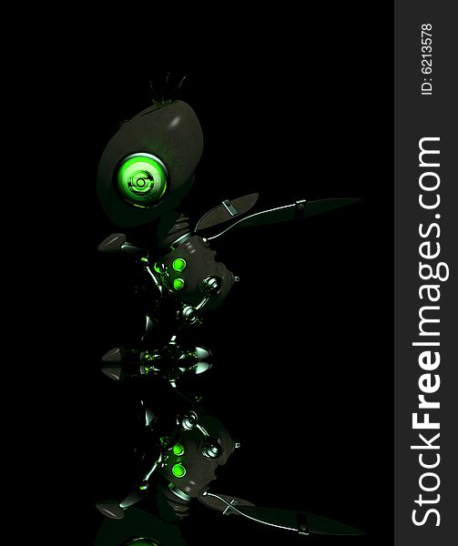 Robot Bird In Dark