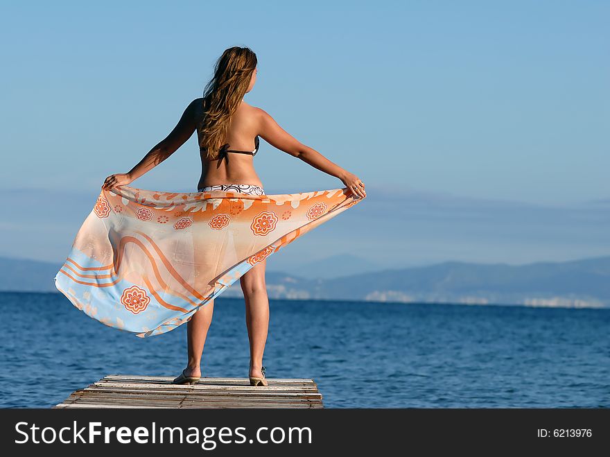 Attractive Female At Beach