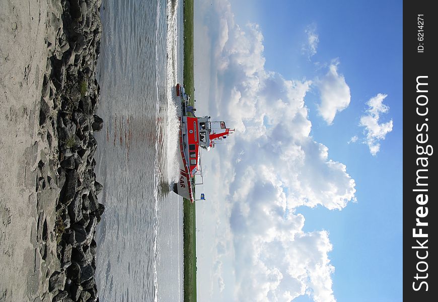 SAR boat on german sea