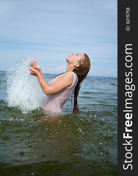 Beautiful Girl Swimming