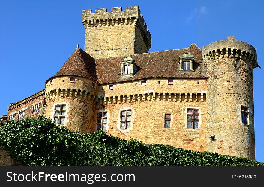 Medieval castle of Castelnau Bretenoux in southern France. Medieval castle of Castelnau Bretenoux in southern France