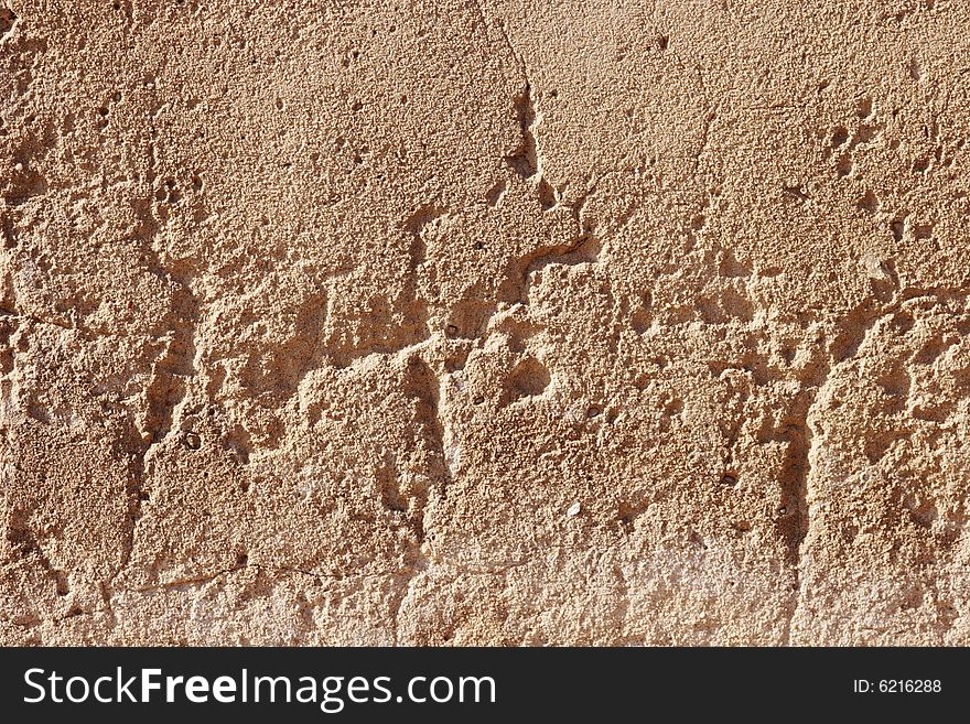 Old and rusty sand wall