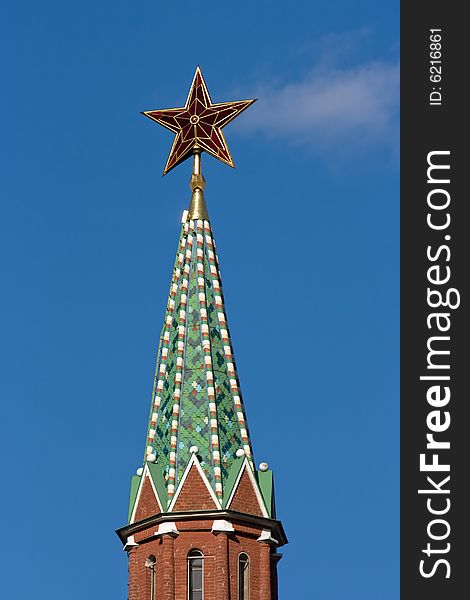 Star on the Kremlins tower. Star on the Kremlins tower.