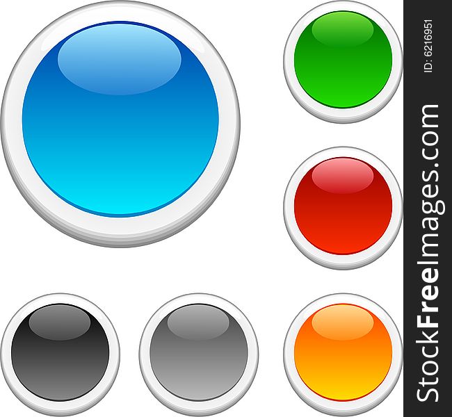 Beautiful shiny buttons. Vector illustration. Beautiful shiny buttons. Vector illustration.