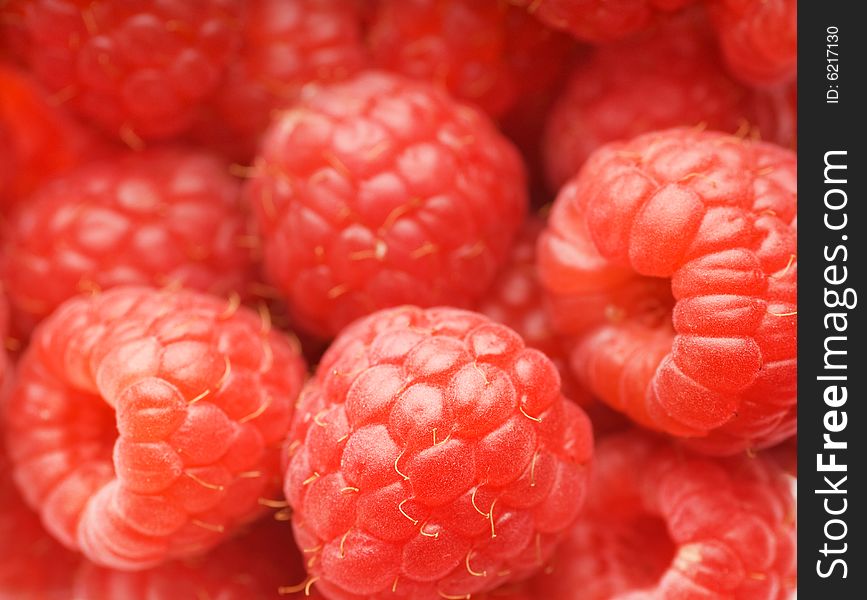 Picture of a Ripe raspberry background