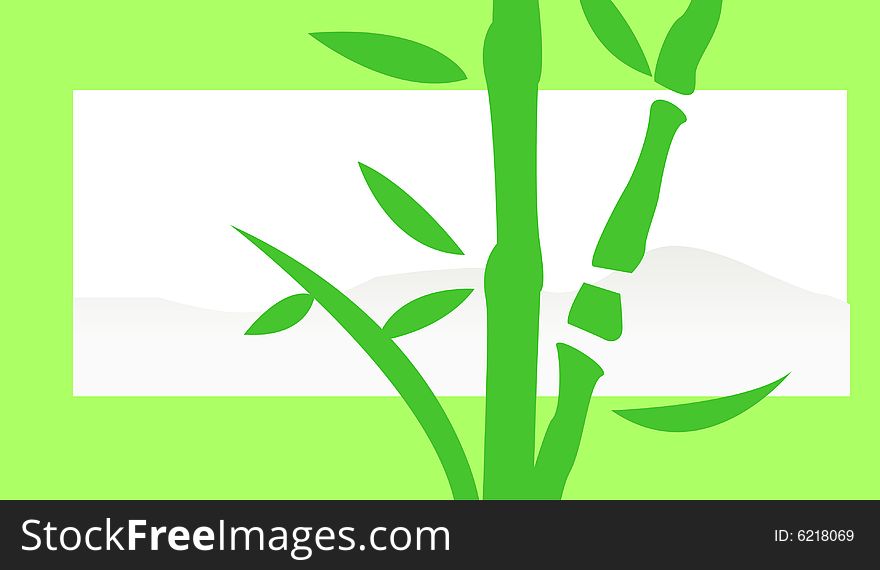Chinese bamboo trees vector illustration