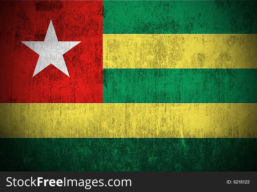 Grunge Flag Of Togo