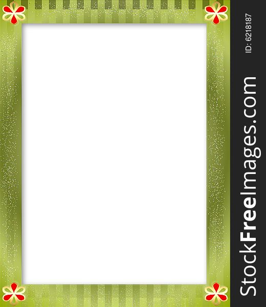 Green flower frame-Illustration background