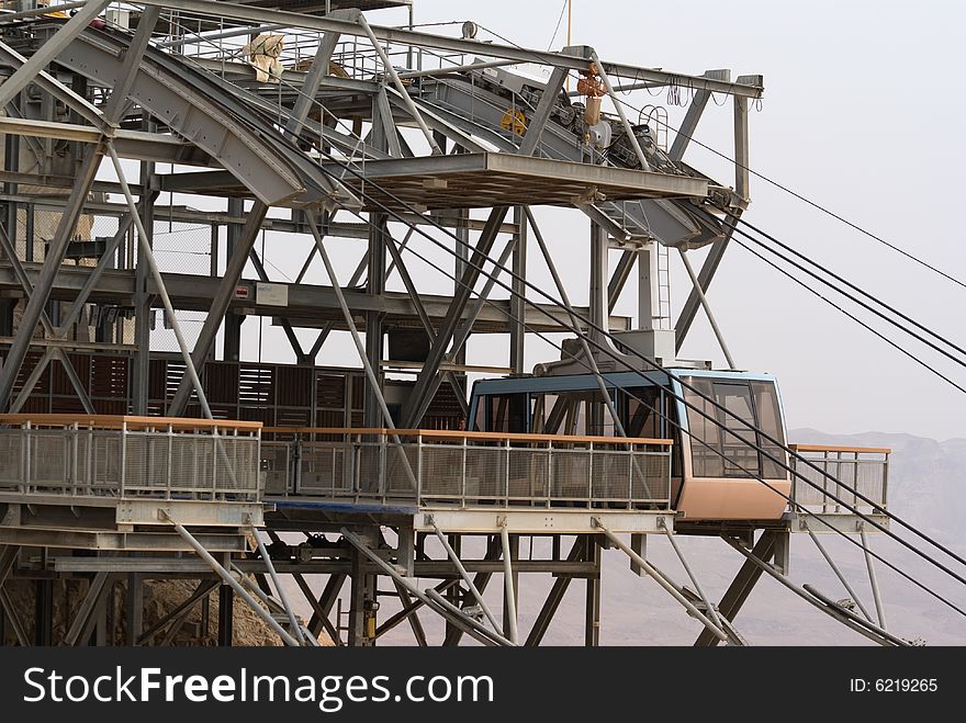 The Cable Car Platform - Masada Israel