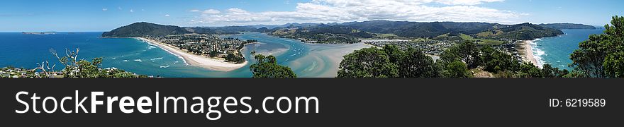 View from top of the hill on bay between tairua pauanui. View from top of the hill on bay between tairua pauanui