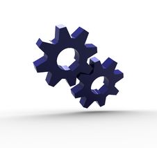 Blue Gears Royalty Free Stock Image Blue Gears Royalty Free Stock Image