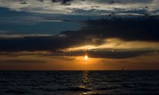 Sunset At The Sea Royalty Free Stock Photos Sunset At The Sea Royalty Free Stock Photos