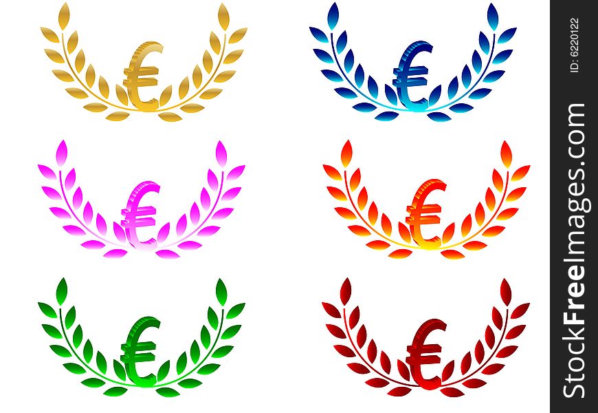 3d Euro symbol