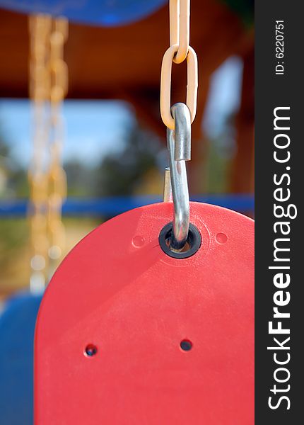 Close Up of a Children's Swing set. Close Up of a Children's Swing set