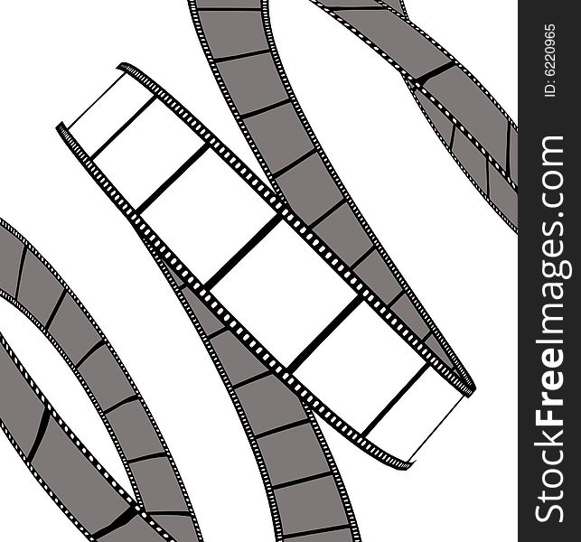 Isolated movie/photo film - illustration on white background ( with vector eps format)
