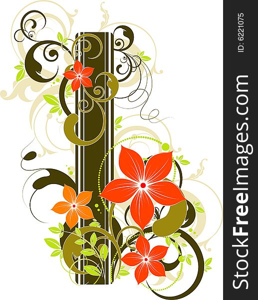 Abstract floral background. A vector format is added. Suits well for a postcard or background. Abstract floral background. A vector format is added. Suits well for a postcard or background