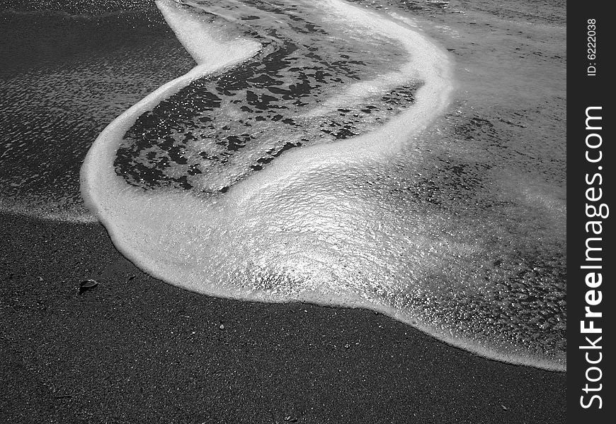 Incoming Ocean tide on the beach. Incoming Ocean tide on the beach