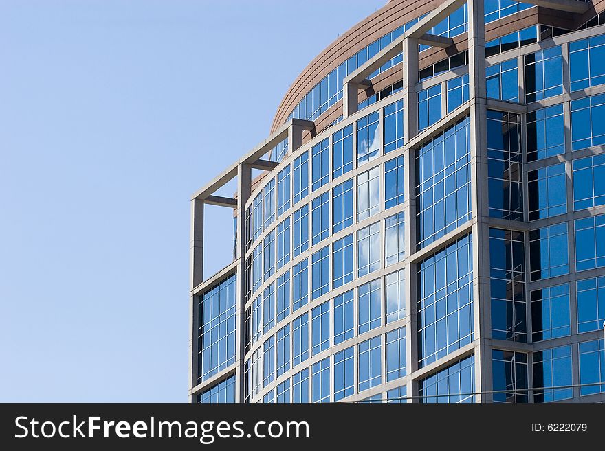 Clouds in Blue Glass Tower