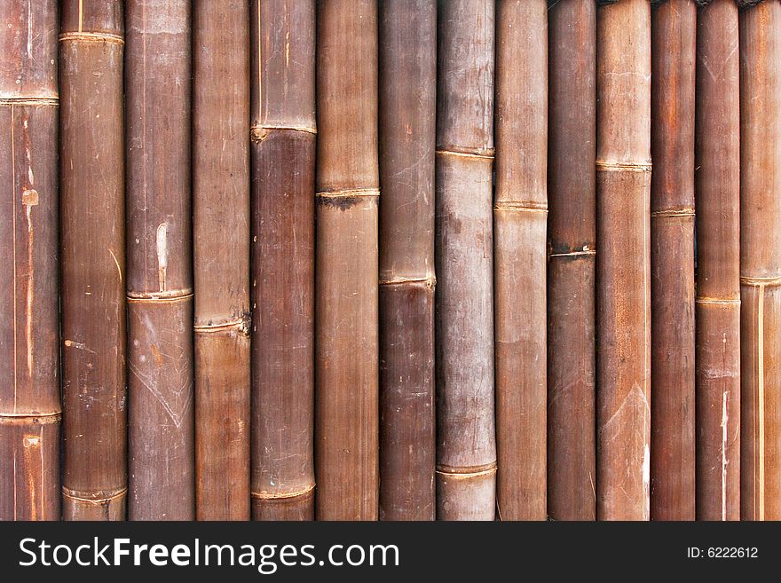 Background made from brown giant bamboo cane