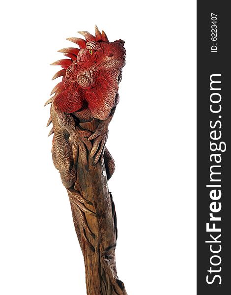 Iguana, ethnic, souvenir, animal, wooden, sculpture, woodcarving. Iguana, ethnic, souvenir, animal, wooden, sculpture, woodcarving