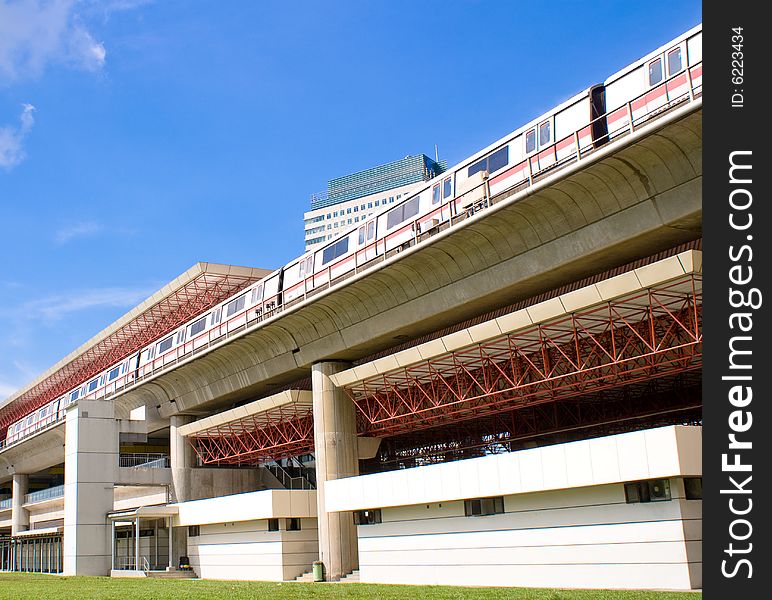 Modern Mass Rapid Transport Station in Singapore. Modern Mass Rapid Transport Station in Singapore