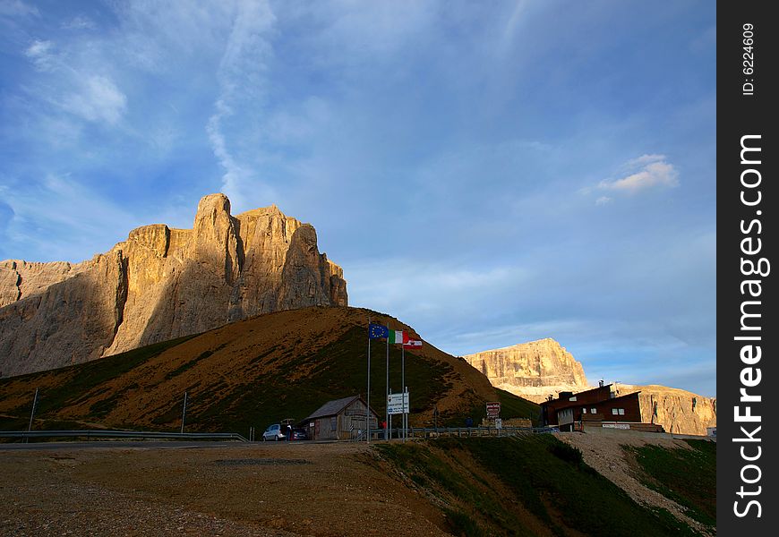 A landscape of Dolomiti mountains - Italy