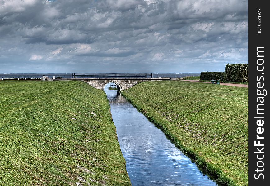 Canal With Dramatic Sky