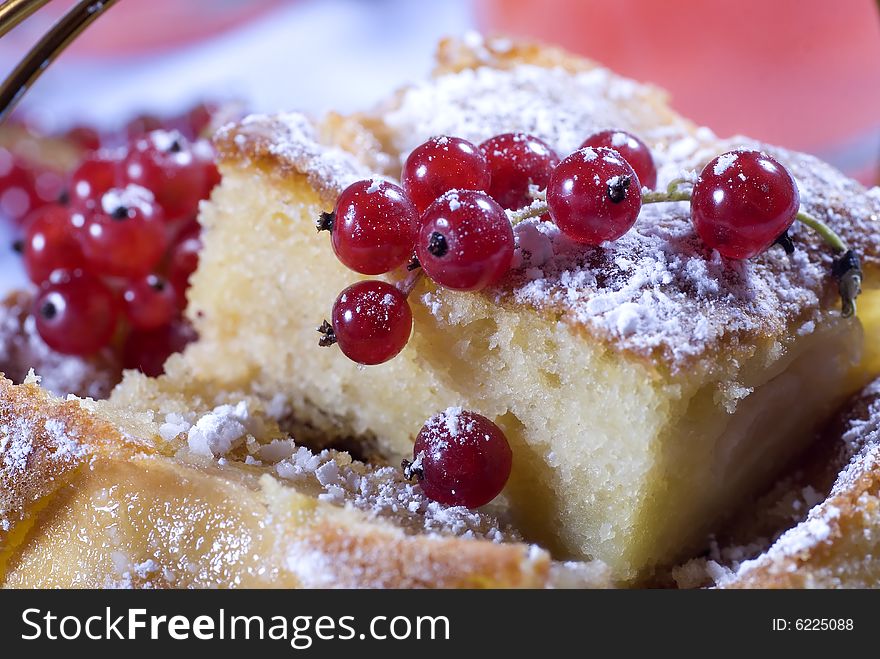 Fresh sweet  pie with currants. Fresh sweet  pie with currants