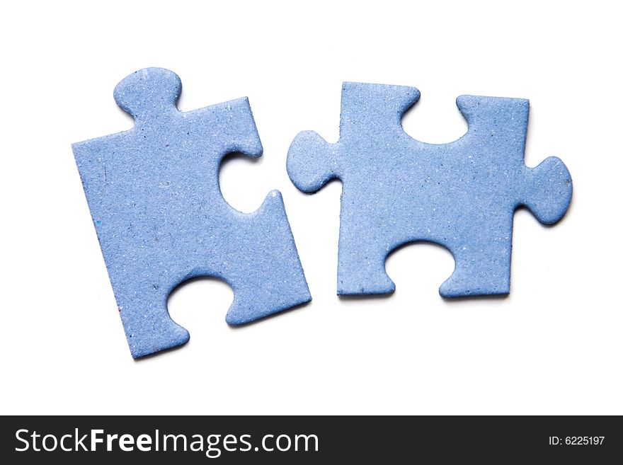 Puzzle pieces isolated on white