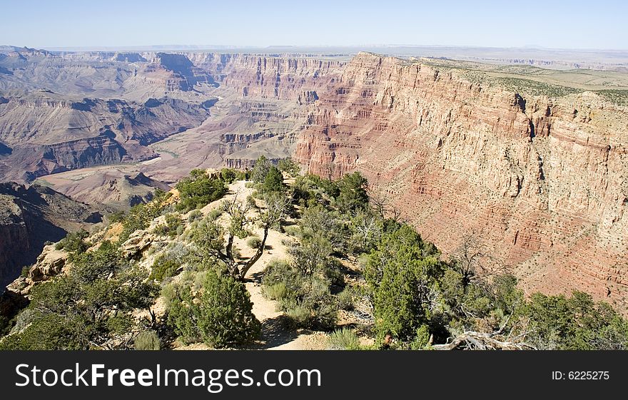 The view on the Grand Canyon
