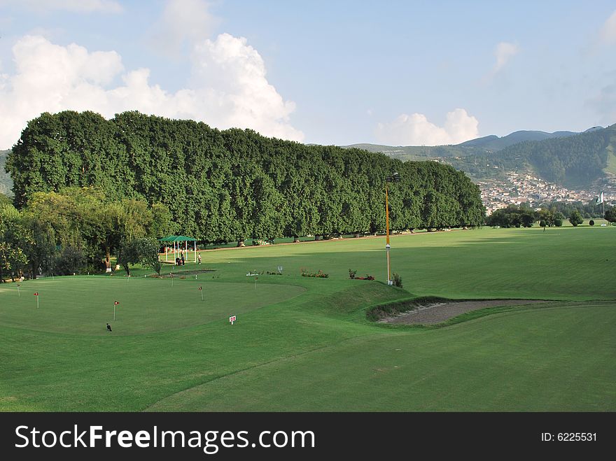 A Golf Course in a valley