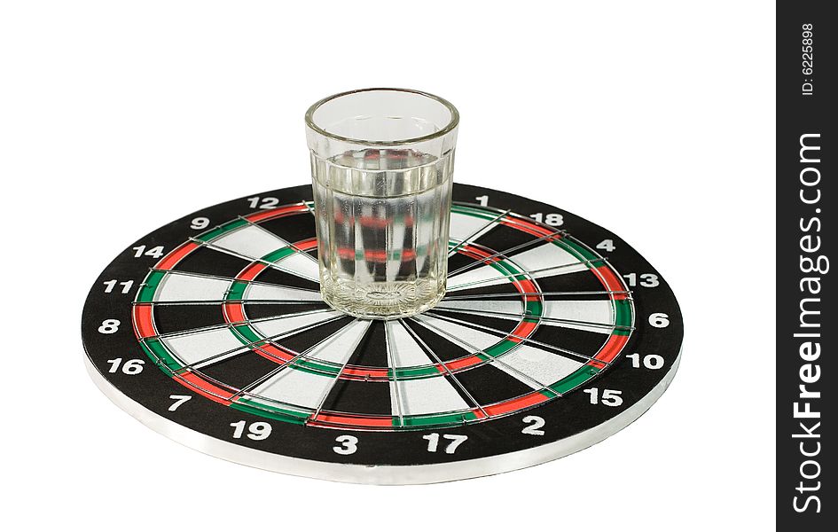 Glass Of Water On A Dartboard